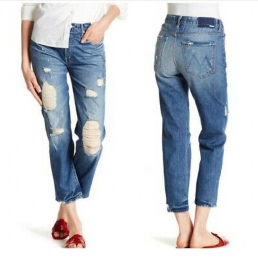 Mother The Saint Soul Seeker Distressed Jeans